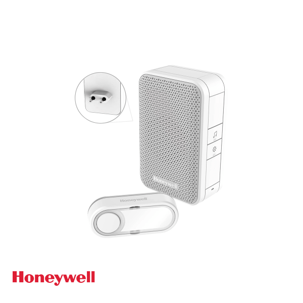 Honeywell Draadloze plug-in deurbel met drukknop vs2 – Wit