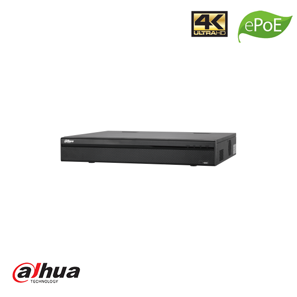 Dahua 32 kanaals 1.5U 16PoE 4K&H.265 Pro NVR incl. 4TB HDD