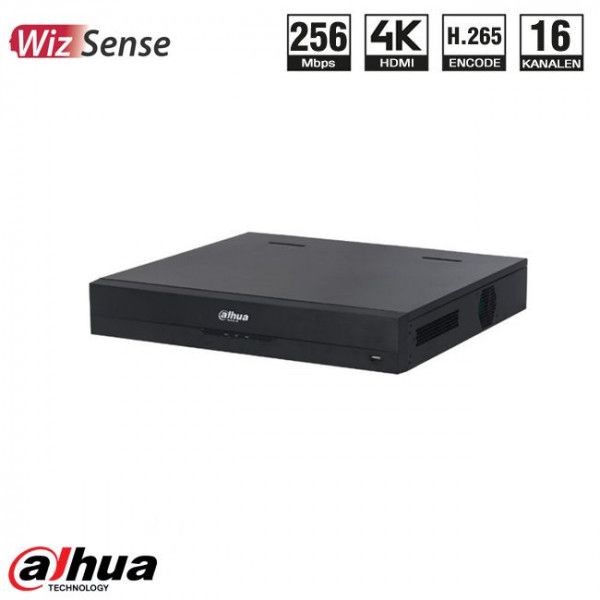 Dahua 16 kanaals 1.5U 4HDDs WizSense NVR incl 4TB HDD