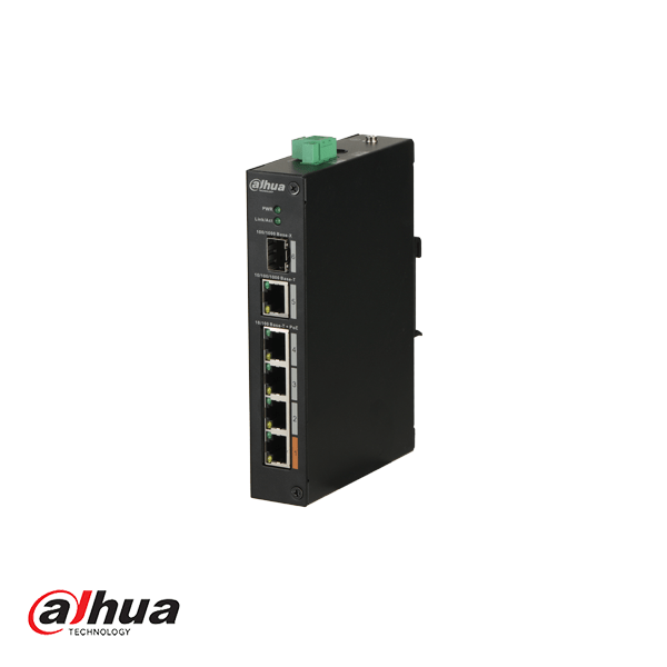 Dahua 4-Port PoE+ Switch, 1 x UTP en 1 x SFP 60W