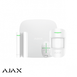 Ajax Hubkit, wit, GSM/LAN hub, PIR, deurcontact, afstandsbediening