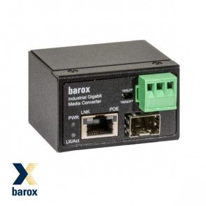 Barox Industrial Media Converter 10/1000Mbit/s to SFP PoE+