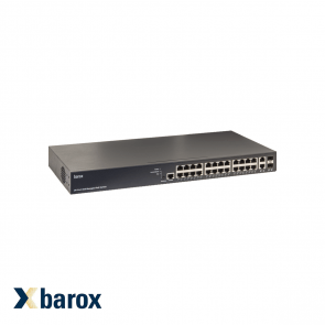 Barox 19" Switch 24xRJ45, 2xSFP Managed and DMS