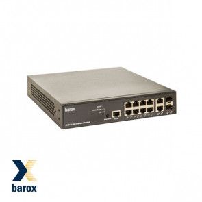 Barox 19" Switch 10xRJ45, 2xSFP L3 Managed PoE
