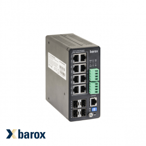 Barox Industrial Switch 8xRJ45, 4xSFP L2/L3 Managed PoE+ and DMS