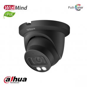Dahua 4MP Full-color Fixed-focal Warm LED Eyeball WizMind Network Camera ZWART
