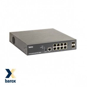 Barox 19" Switch 8xRJ45, 2xSFP Managed PoE+ and DMS