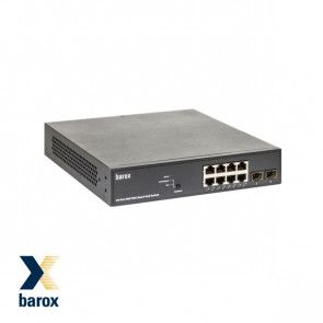 Barox 19" Switch 8xRJ45, 2xSFP WebSmart PoE+ and DMS
