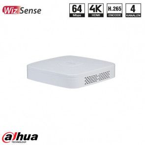 Dahua 4 kanaals Penta-brid 5MP Smart 1U 1HDD WizSense DVR incl. 1TB