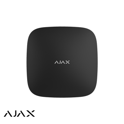 Ajax Hub 2 met 2x 4G slots en LAN communicatie, ZWART